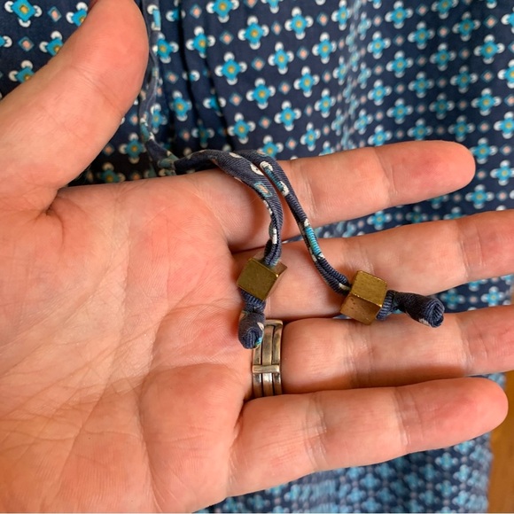 Lands end lounge pants size large women’s blue diamond print tie waist - Picture 5 of 14